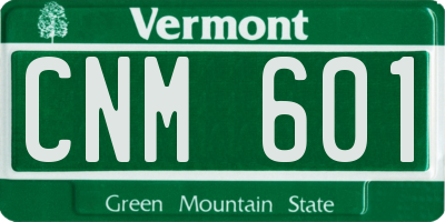 VT license plate CNM601