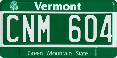 VT license plate CNM604