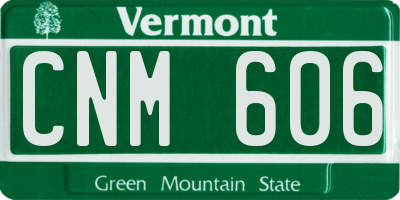 VT license plate CNM606