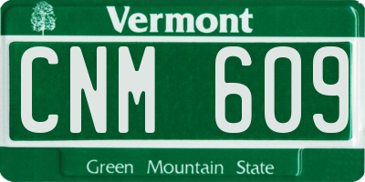 VT license plate CNM609