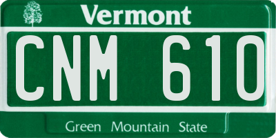 VT license plate CNM610