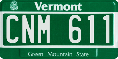 VT license plate CNM611