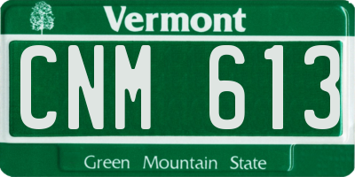 VT license plate CNM613