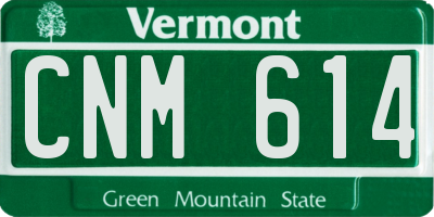 VT license plate CNM614