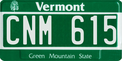 VT license plate CNM615