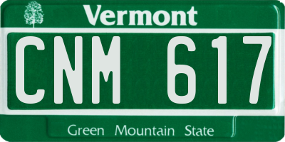 VT license plate CNM617
