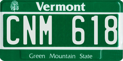 VT license plate CNM618