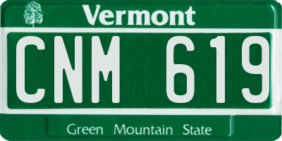 VT license plate CNM619
