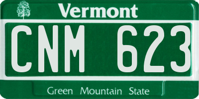 VT license plate CNM623