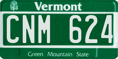 VT license plate CNM624