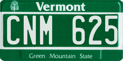 VT license plate CNM625