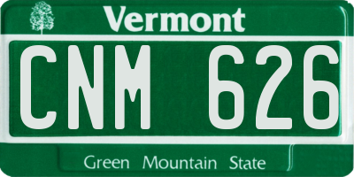 VT license plate CNM626