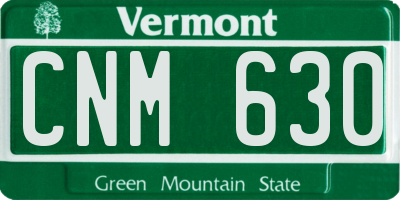 VT license plate CNM630