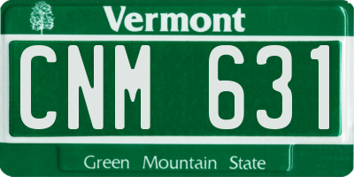 VT license plate CNM631