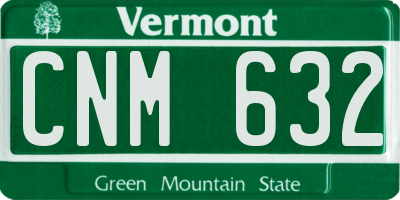 VT license plate CNM632