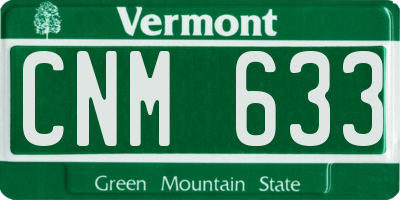 VT license plate CNM633