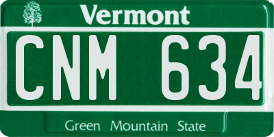 VT license plate CNM634
