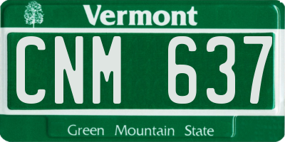 VT license plate CNM637