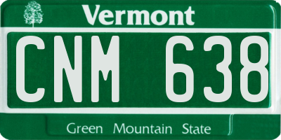 VT license plate CNM638