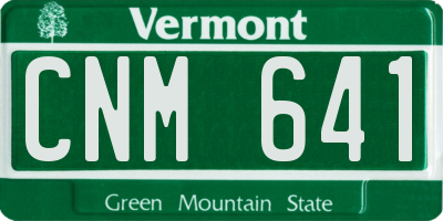 VT license plate CNM641