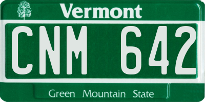 VT license plate CNM642