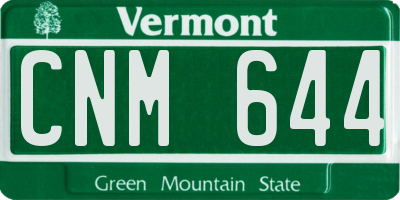 VT license plate CNM644