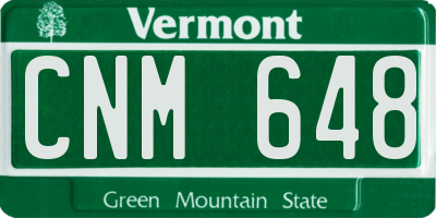 VT license plate CNM648