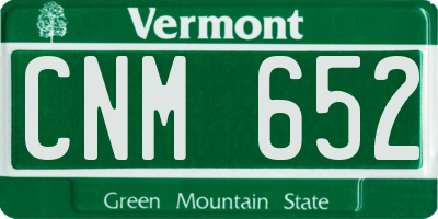 VT license plate CNM652