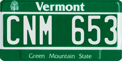 VT license plate CNM653