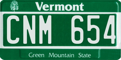 VT license plate CNM654