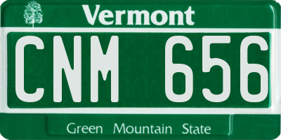 VT license plate CNM656