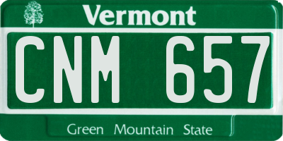 VT license plate CNM657