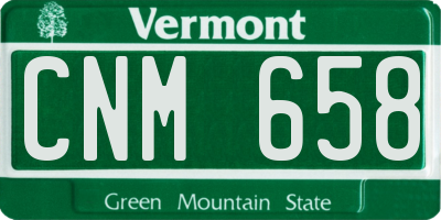 VT license plate CNM658