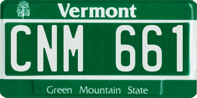 VT license plate CNM661