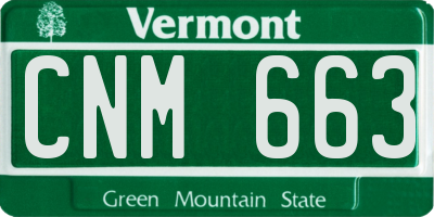 VT license plate CNM663