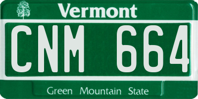 VT license plate CNM664