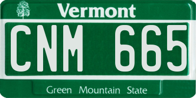 VT license plate CNM665