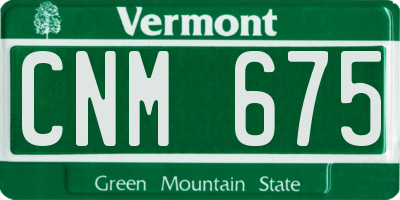 VT license plate CNM675