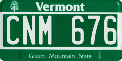 VT license plate CNM676