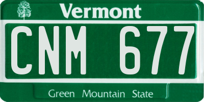 VT license plate CNM677