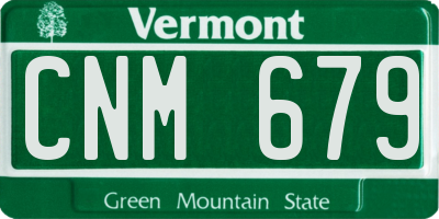 VT license plate CNM679