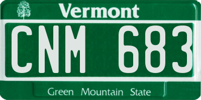 VT license plate CNM683