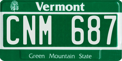 VT license plate CNM687