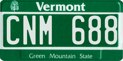 VT license plate CNM688