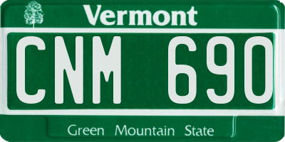 VT license plate CNM690