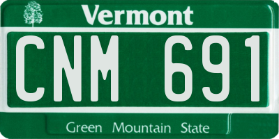 VT license plate CNM691