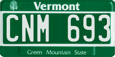 VT license plate CNM693