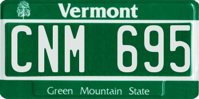 VT license plate CNM695