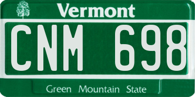 VT license plate CNM698