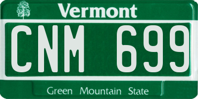 VT license plate CNM699